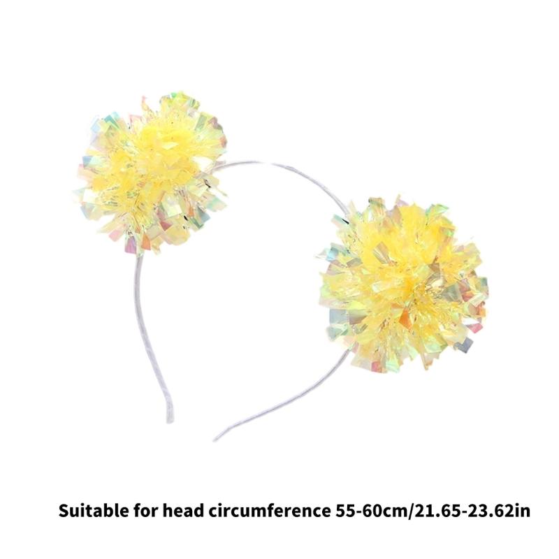 Блестящие золотые пайетки повязки на голову Новогоднее украшение на голову Праздничный головной убор для Рождества, косплея и вечеринок по случаю дня рождения