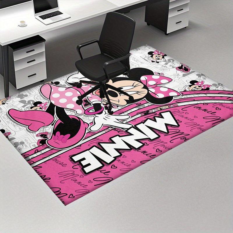 1pc,Minnie Mouse Pink Polka Dot Rug - Home Decor, Office Carpet, Chair Pad, Outdoor Mat