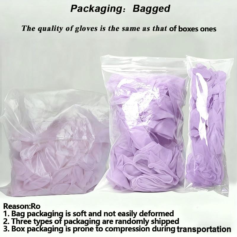 20/50/100PCS Disposable Purple Nitrile Gloves Suitable for Kitchen Food Processing Salon Manicure Household Cleaning Gloves