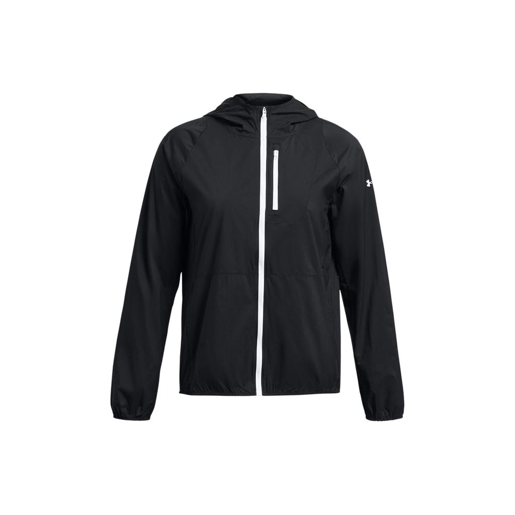 Under Armour Дышащая куртка с капюшоном и длинным рукавом с логотипом, женская куртка, черная 1381881-001
