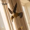 Garden Art for Yard Vintage Hummingbird Wind Chime, Metal Hanging Ornament with Bells & Crystal Ornaments Suncatcher, Rustic Decor Outdoor Patio Porch