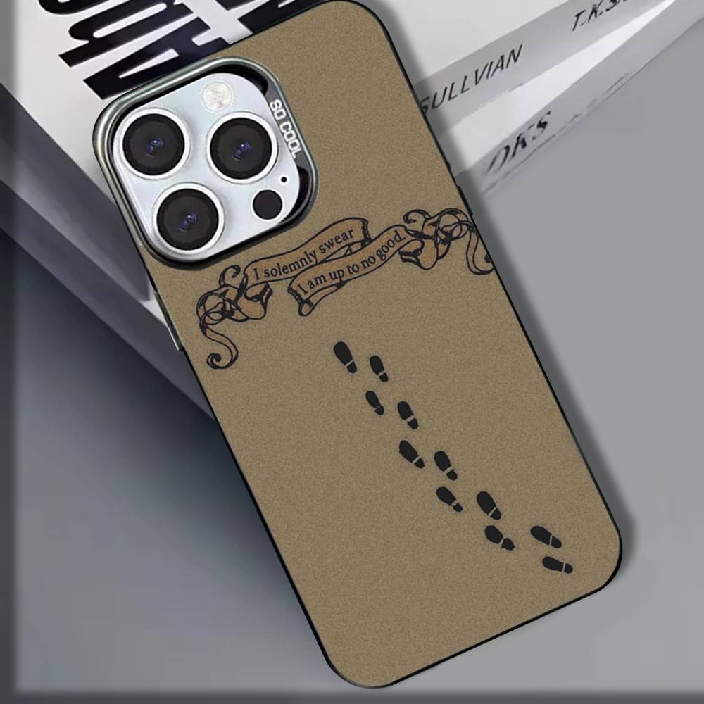 Чехол для телефона «Карта Мародеров» для iPhone 16,15,14,13,12,11,8,7,Pro,Max,Plus,Mini,XS,SE, противоударный, матовый