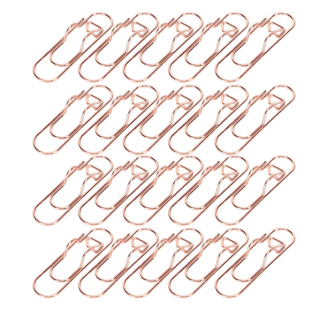 20Pcs Metal Pen Clips Sturdy Metal Strong Clamping Gold Book Pen Holder for Office Scho