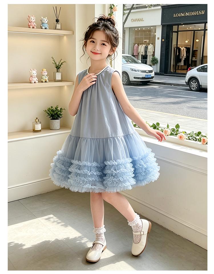 Girls' Summer Mesh Dress