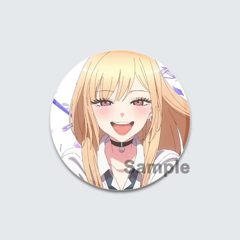 32/44/58mm Cute Cartoon My Dress Up Darling Pins Round Handmade Brooches for Backpack Cothes Accessories Anime Collection Badge Decoration