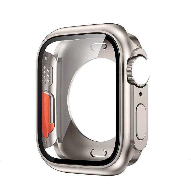 Замена корпуса ПК на Ultra для Apple Watch 10 46/42MM Защитная крышка для экрана Закаленное стекло для IWatch Series9 8 7 SE 6 5 4 44/45MM