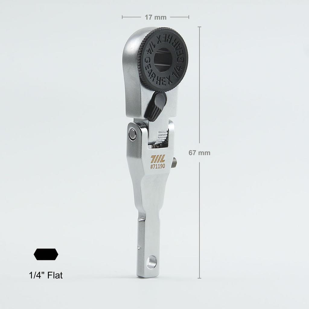 711L Плоский Конец Гибкая Головка EDC Трещоточный Ключ Мультитул Плоская Бита Адаптер Отвертка Аксессуар