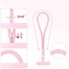 Nylon wrist lanyard for phone, pink