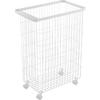 Tower Laundry Basket with Casters, White, Approx. W28 X D46.5 X H61cm, Large Capacity, Product Number: 4776