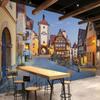 3d Обои Европейский Стиль Архитектура Городская Улица Пейзаж Настенная Фреска Спальня Гостиная Комната Украшение