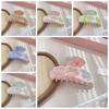 Korean Style Women Shark Clip Iridescent Acrylic Hair Claw Rhinestone-inlay Hair Claw  Female