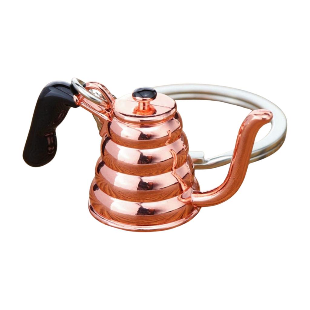 Кофейная культура Символический брелок-портафильтр Аксессуар для эспрессо-машины Подвеска для сумки Металлическая текстура Подходит для подарка