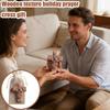 Двумерный плоский деревянный карманный крест, подарочное украшение