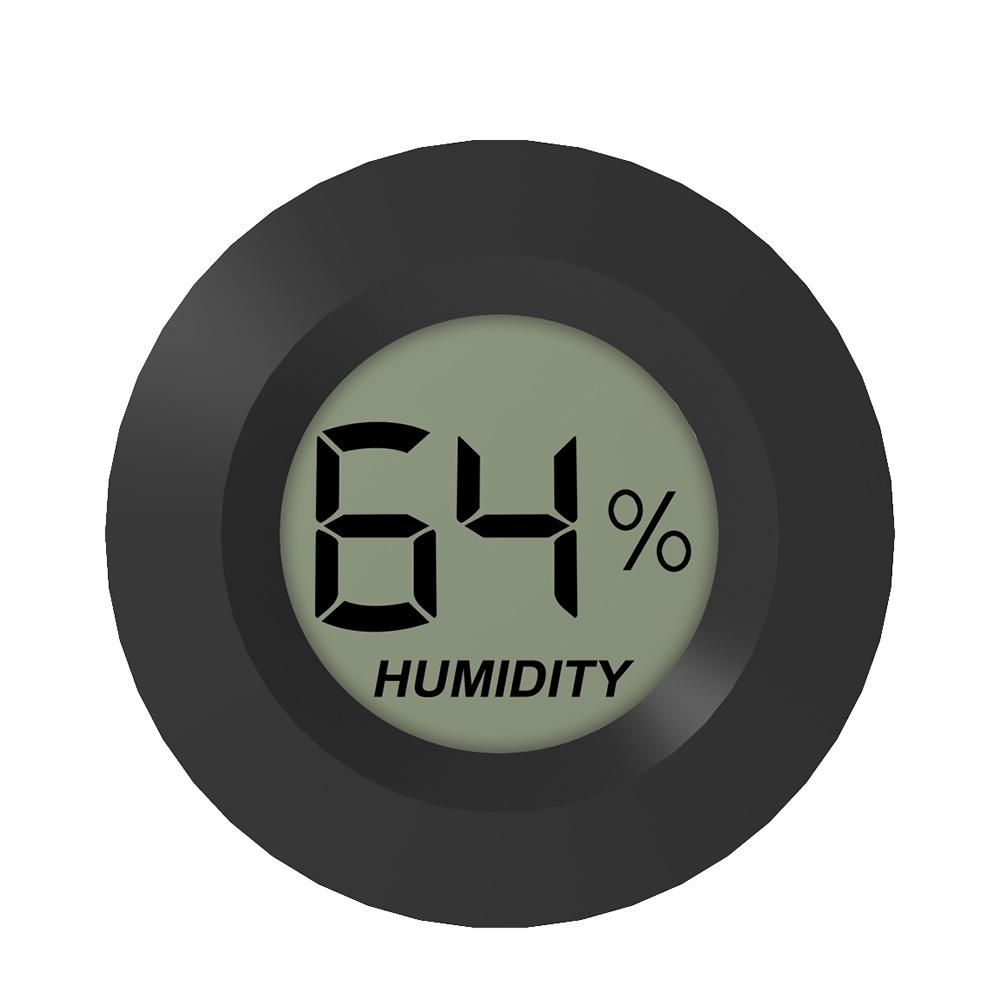 Digital Round Recessed Hygrometer for Reptile Pet Box & Cigar Humidor