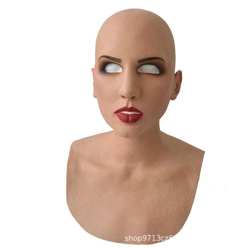 Halloween realistic new product COS Beautiful woman mask, handsome man headgear, old lady mask, old man headgear