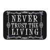 Skull Damask Pattern Doormat Non-Slip Entrance Bathroom Kitchen Door Floor Mat Halloween Witch Goth Occult Toilet Carpet Rug