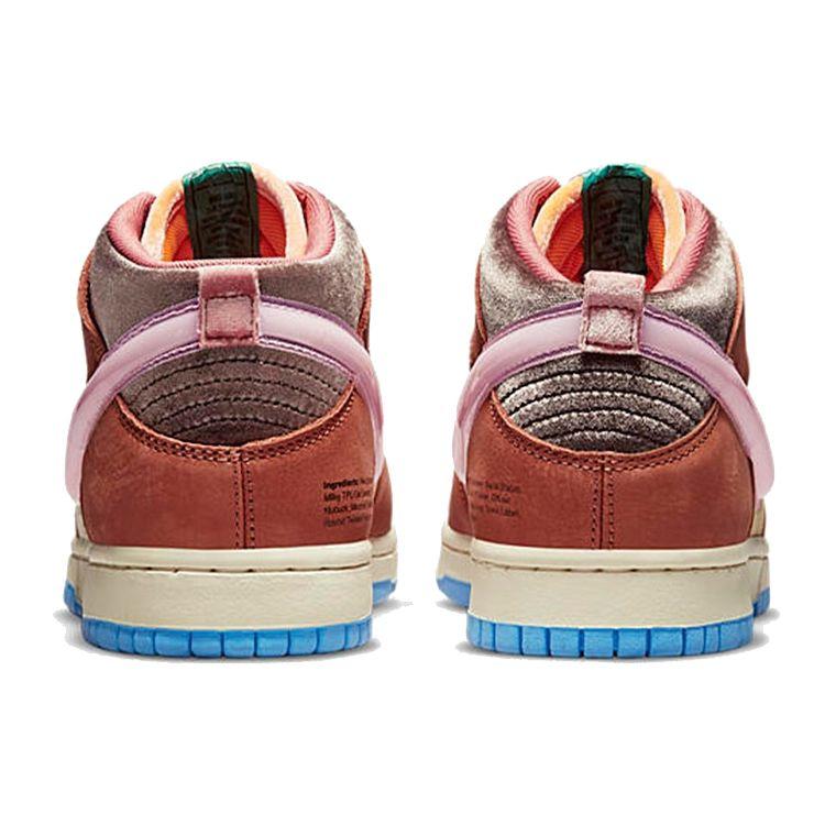 Мужские Social Status x Nike Dunk Mid Шоколадное молоко Унисекс Кроссовки Коричневый Холст Средне-Мягкий Розовый DJ1173-700