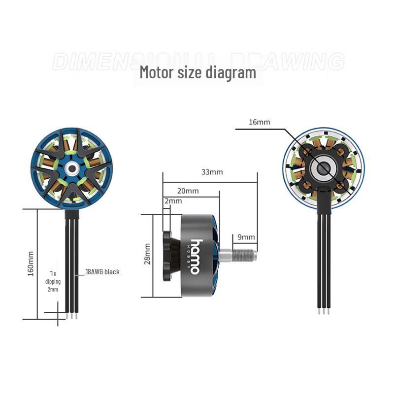 RUSHFPV HOBBY 2207 2050KV FPV Drone Brushless Motor