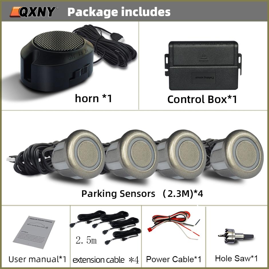 Профессиональный комплект датчиков парковки спереди автомобиля, система помощи водителю парктроника, громкость зуммера, регулируемая, универсальная