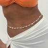 Ingemark Boho Simple Starfish Conch Seed Beads Waist Belly Chain for Women Summer Beach Bikinis Festival Y2K Body Jewelry Gift