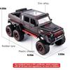 1/22 Benz G63 AMG 6x6 V12, внедорожная черная модель пикапа, игрушечный автомобиль из цинкового сплава со звуком и светом для детей, подарок для мальчиков и девочек