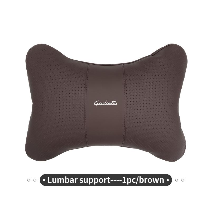 Car Headrest Neck Pillow Lumbar Support Cushion Interior Accessories For Alfa Romeo GT Stelvio F1 Brera Volante Tonale GloriaJD3