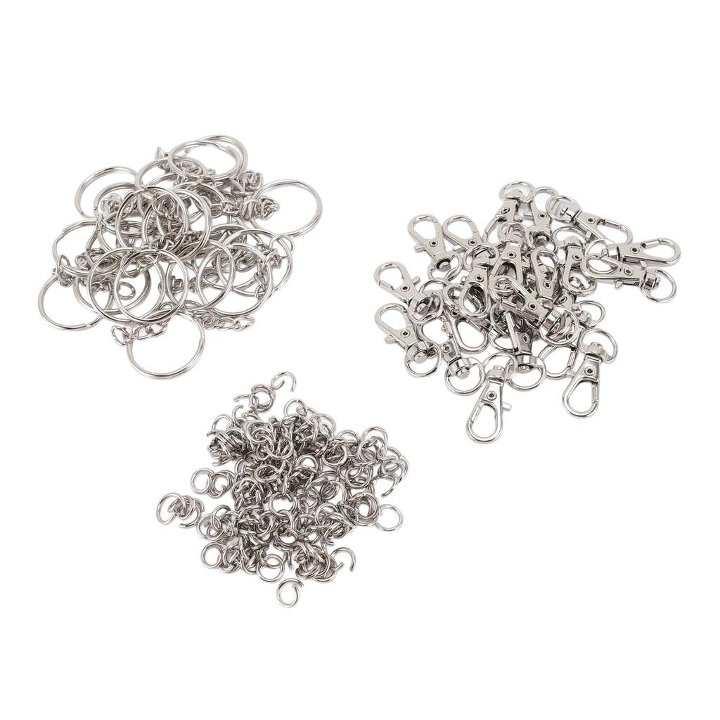 200 шт. набор брелоков цинковый сплав глянцевый серебряный портативный набор брелоков для подвешивания фотографий ожерелье Makin