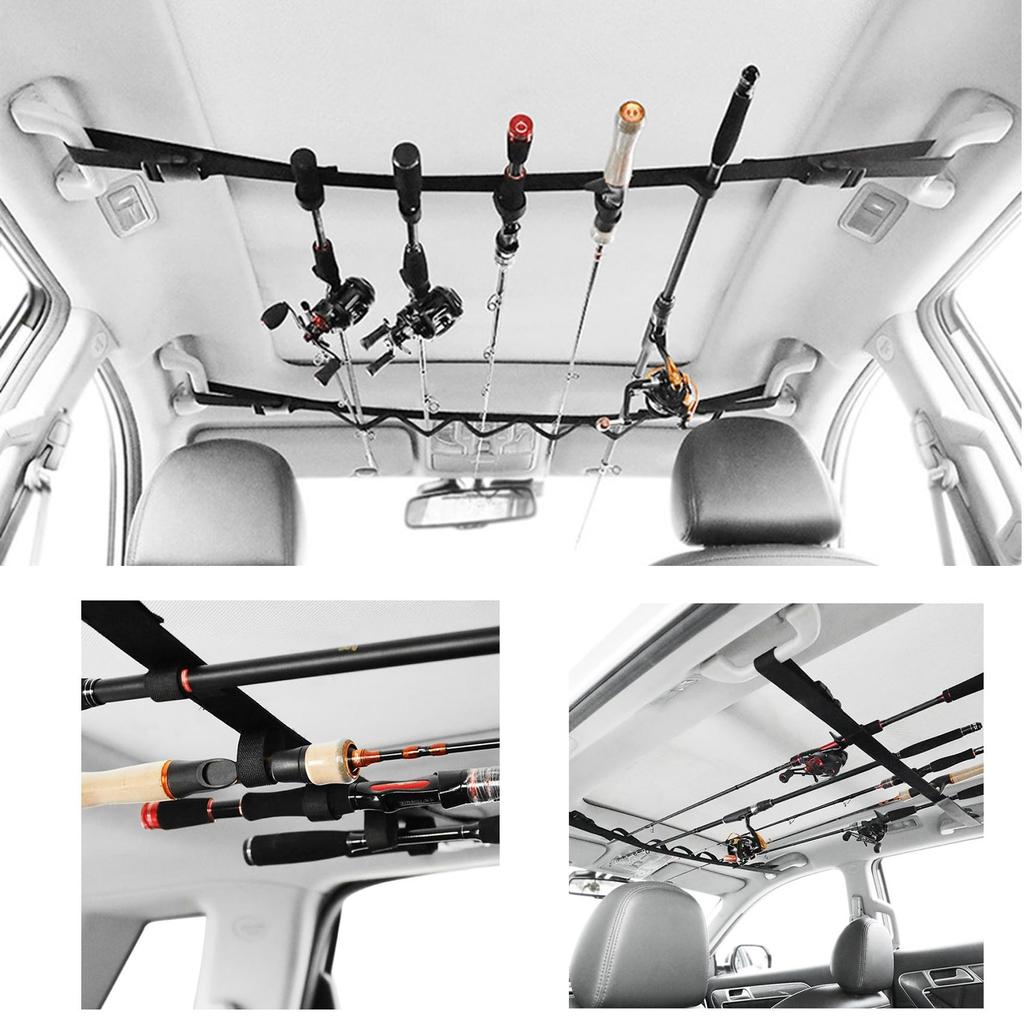 NOELAMOR держатель для удочки автомобильный потолочный держатель для удочки держатель для удочки автомобильный держатель для переноски удочек 5 удочек (Тип ремня)