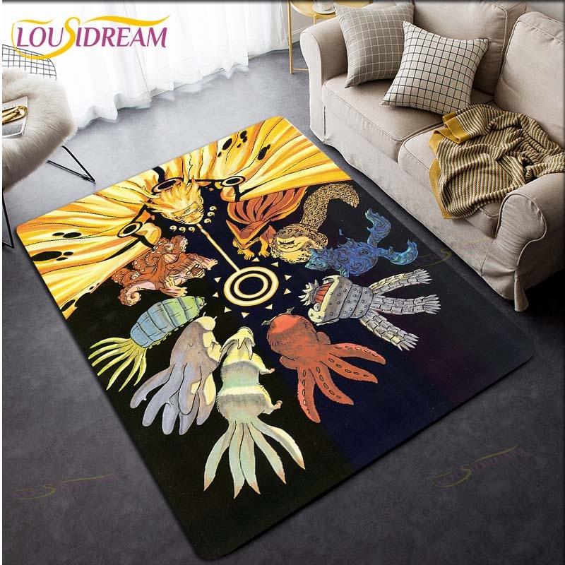Ковер Наруто Аниме Ковер Детские Ковры Гостиная Коврики для чайного стола Коврик для спальни Моющиеся напольные коврики Бытовой коврик Милый ковер