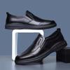 Soft-soled Soft-sided Leather Shoes, Comfortable Overfitting, Lazy Shoes, One-pedal Driving Shoes, Waterproof Hotel Work Men's Shoes