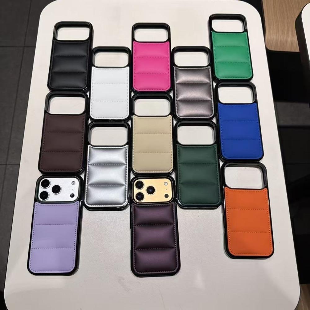Winter Down Jacket The Buffer Phone Case For 17 Air 16 15 14 Plus 13 11 12 Pro Max Soft Fabric Shockproof Bumper Fundas