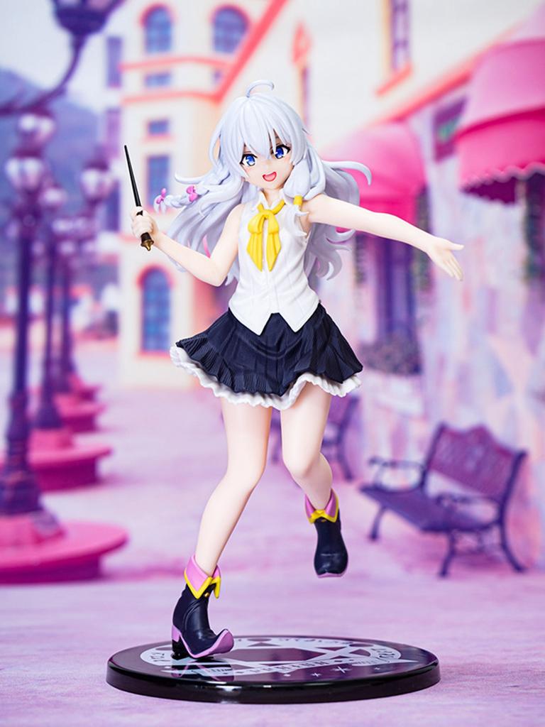 20CM Anime Majo no Tabitabi Elaina Figure PVC Standing Sakura Demon Irena Model Toys Desktop Ornaments Gifts