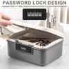 Storage Box With Lock Combination Safe Box Organizer Portable Password Locking Large Capacity Tool For Document File Folders