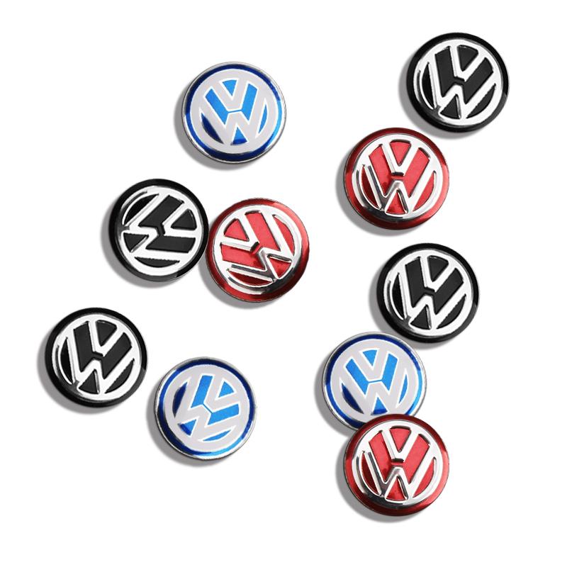 For VW 14mm Car Key Badge Emblems Replacement Car Key Stickers For Volkswagen VW Polo Passat B5 B6 B7 T4 T5 Golf 4 5 6 Tiguan Jetta GTI zs3