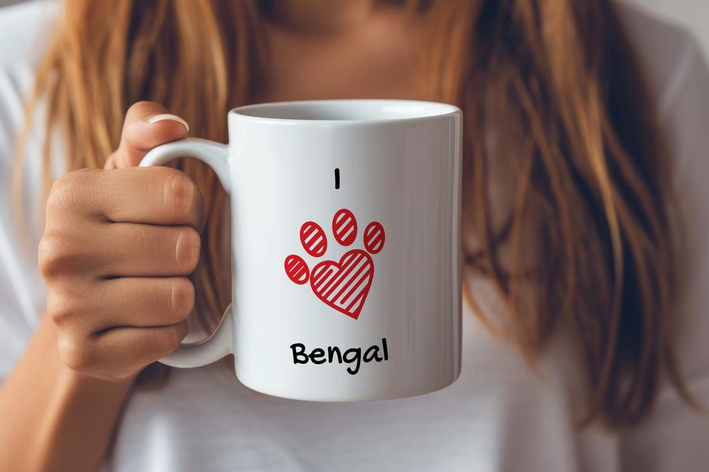 Bengal - cup with a cat, cute cup with graphics, a gift with your photo from the Art-Dog brand