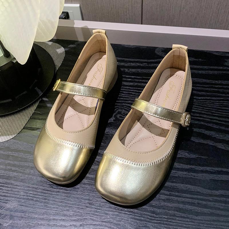 2024 новые туфли Xiaoxiangfeng Mary Jane женские мягкие подошвы не утомляют ноги, сказочно нежные цвета, соответствующие слову со светлым ртом одинарные туфли