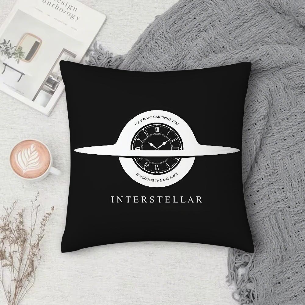 Movie IINTERSTELLAR Pillow Case Square DoubleSided Printing Sofa Cushion Cover Pillowcase Bedroom Bedside