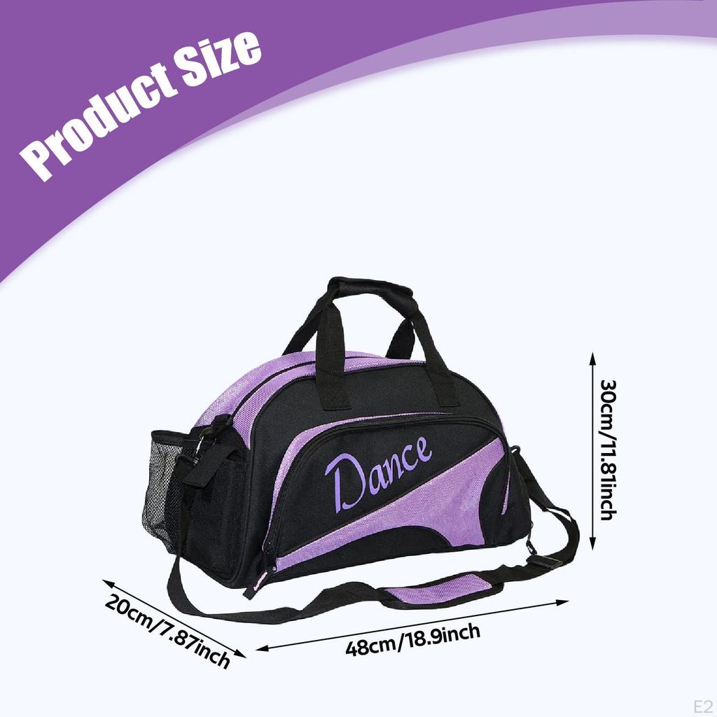 Dance Duffle Bag Shoulder Versatile with Handle Tote Shoe Compartment for Outdoor