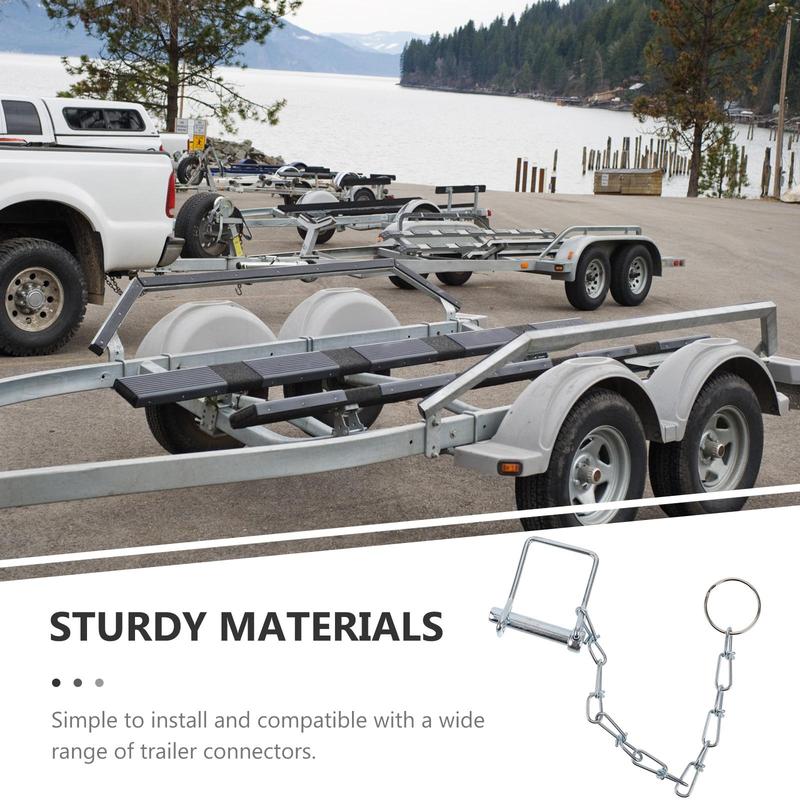 Trailer Coupler Pin With Chain Steel Safety Pins Heavy Duty Secure Mounting Of Hitches Wire Lock Pins Trailer Hitch Locking Pins