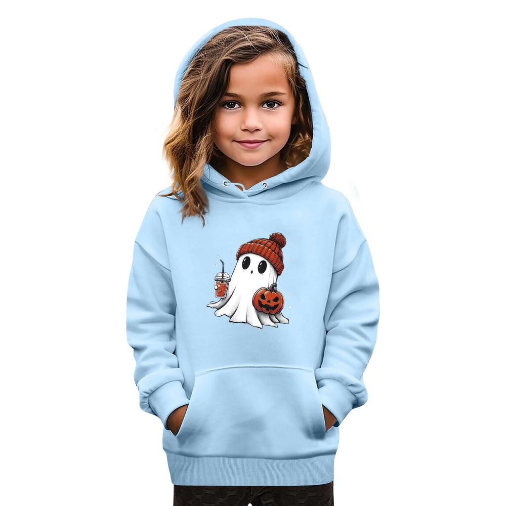 Sweatshirts For Teen Girls Hoodies Long Sleeve Drawstring Pullover Cute Oversized Hoodie Halloween Day