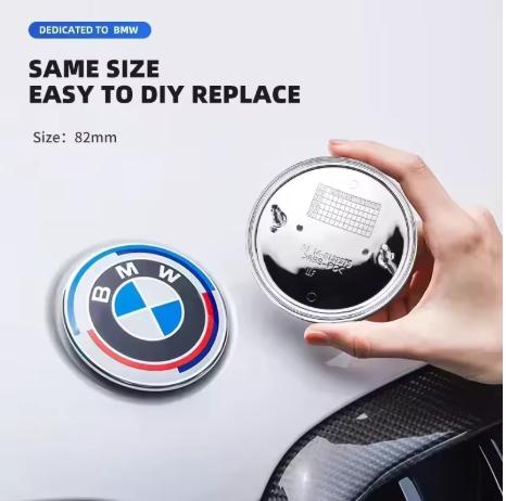 umbrx8 BMW E53 E90 E60 50th Anniversary Edition Interior Mouldings 74mm 82mm Bonnet Hood Front Rear Trunk Emblem Logo Badge Sticker