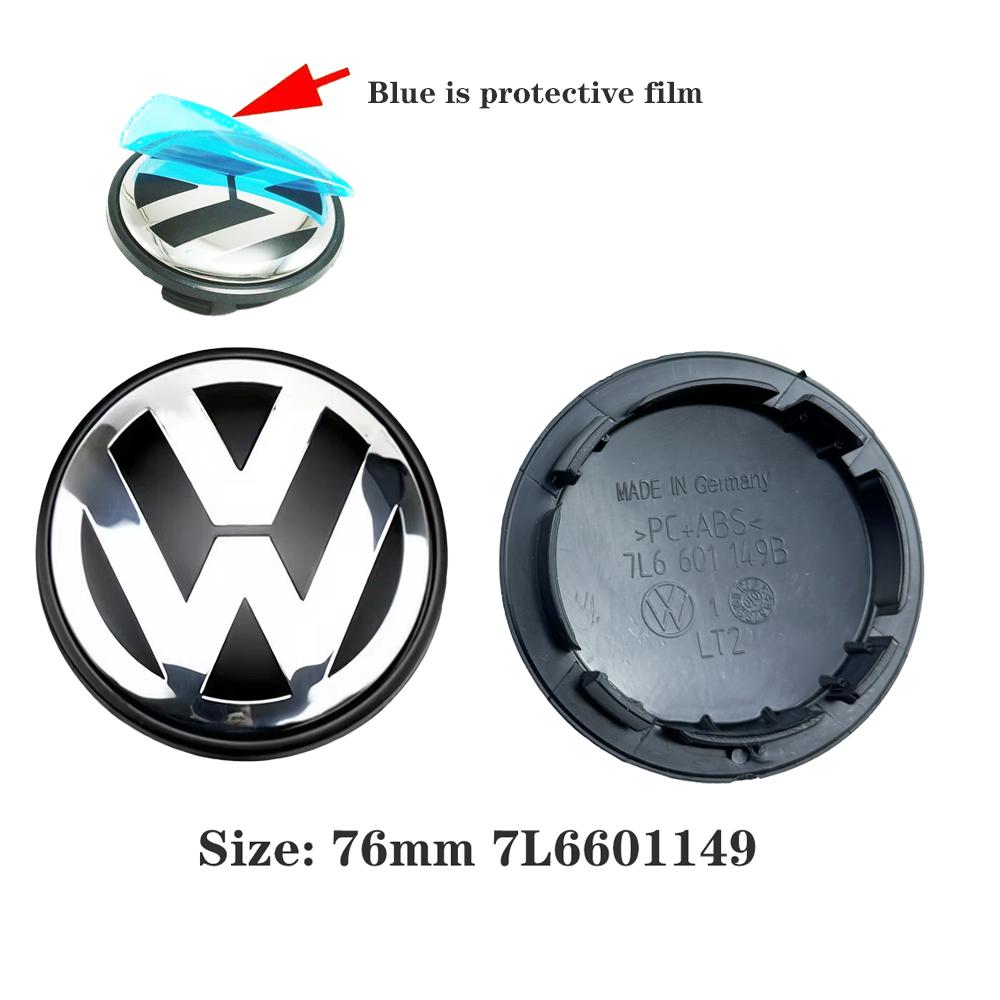 HIJK1 Emblems 4pcs 55mm 56mm 65mm 70mm For Volkswagen VW MK5 Golf Passat Jetta Styling Car Wheel Center Caps Hubcap Cover 3B7601171 1J