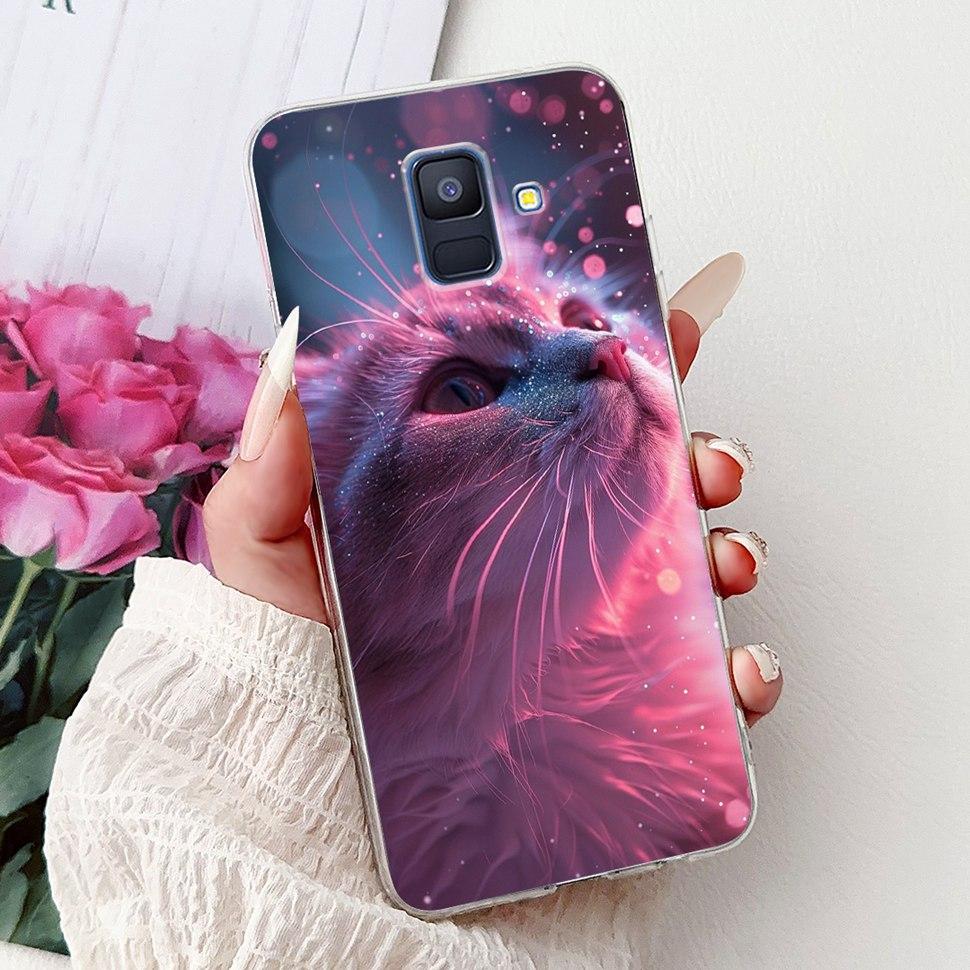 Чехол для Samsung Galaxy A6 2018 Роскошный Расписной Чехол Мягкий Силиконовый Чехол для Телефона Для Samsung A 6 A6 GalaxyA6 2018 Задняя Крышка Coque