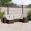 VidaXL Garden Lounge Set with Cushions 6 Pcs, Patio Sofas, Furniture Set, Outdoor Terrace Furniture, Brown 3222862