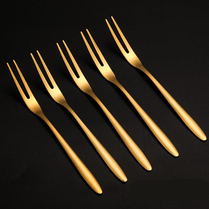 Набор вилок с держателем для фруктов, вилки для салата и десерта из нержавеющей стали