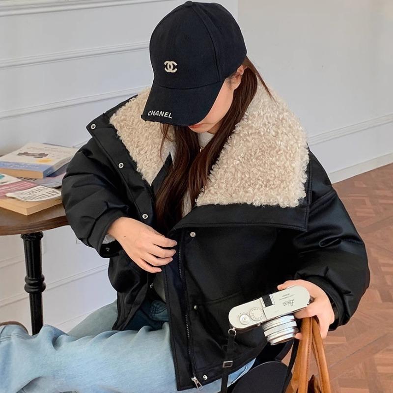 Новая хлопковая одежда женская короткая из овечьей шерсти с большим лацканом хлопковая одежда женские куртки зимняя в стиле колледжа маленькая мужская одежда для улицы