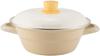 Fuji Enamel Earthenware with Pot, Enamel, Tabletop, 20cm, Lid, IH, Gas, Greige, HD-20.GG