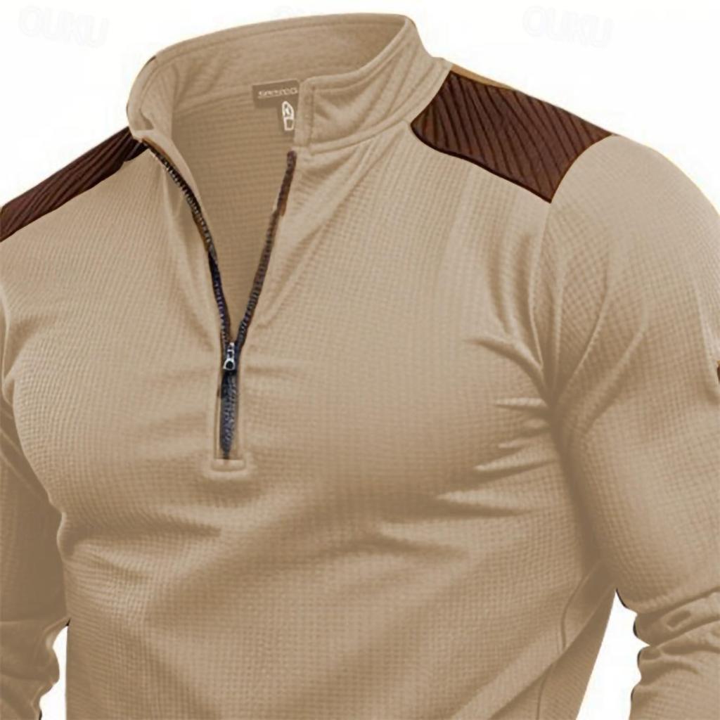 Мужские ковбойские классические винтажные графические западные толстовки с длинным рукавом на молнии до середины груди, ретро, теплые