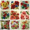 Flowers Plants Latch Hook Pillow Smyrna Package Hooks Hand Knitted Embroidered Pillow Carpet Embroidery Set Latch Hook Rug Kits
