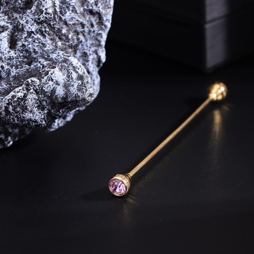 Detachable Crystal Tie Collar Needle Spiral Buckle Neckline Pin Shirt Collar Pin Banquet